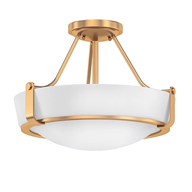 Elegant Hathaway Flush Mount 3D model image 1 