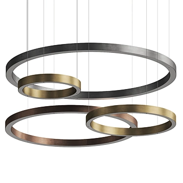 Henge Light Rings Pendant 3D model image 1 