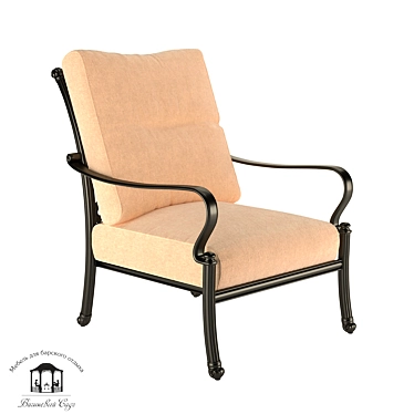 Elegant Azhur Armchair - Stylish and Comfortable 3D model image 1 