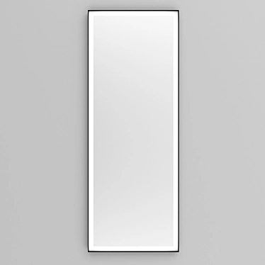 Illuminated Metal Frame Rectangular Mirror 3D model image 1 