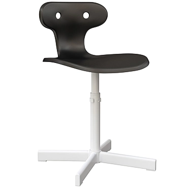 Ergonomic Gray Desk Chair 3D model image 1 