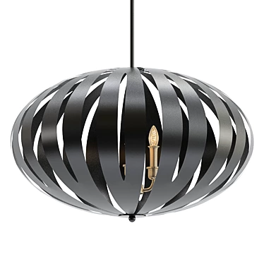 Woodstock Black Pendant Light 3D model image 1 