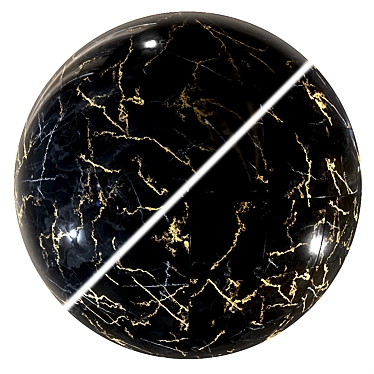 Elegant Marble-Black Gold Slabs 3D model image 1 