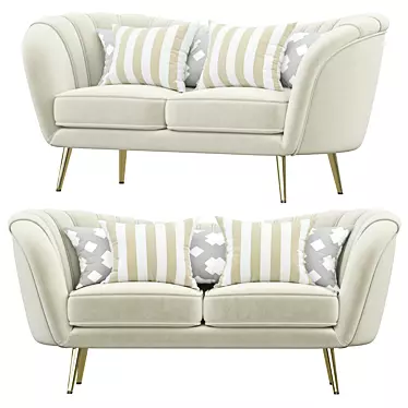 Deals on Alexandrea Velvet Flared Arm Loveseat