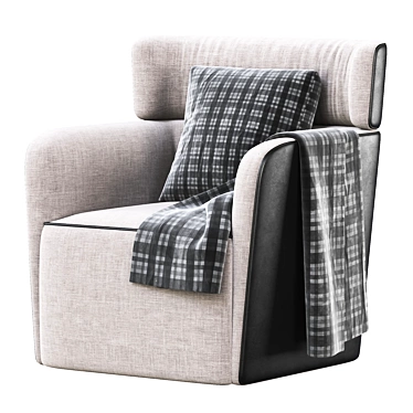 Cozy Flou Softwing Armchair 3D model image 1 