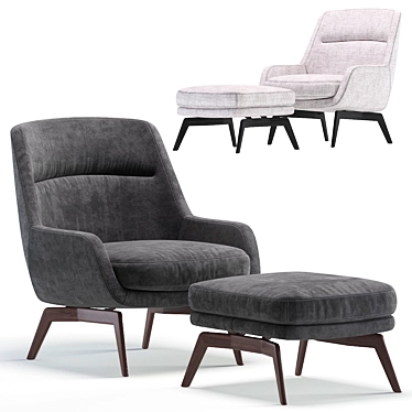 BELT Armchair by Minotti: Elegant Comfort for Your Home 3D model image 1 