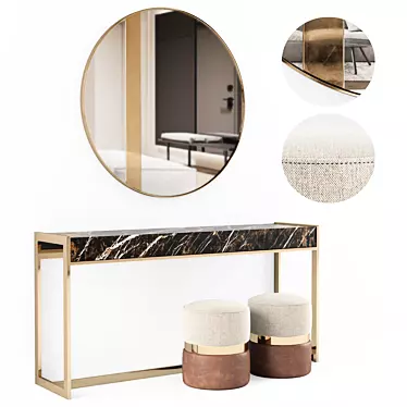 Modern Marble Console Table: Laskasas ANTHONY 3D model image 1 