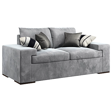 Magari Double Seat Sofa: Timeless Design & Superior Quality 3D model image 1 