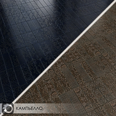 Glossy Ceramic Wall Tiles - Campiello Collection 3D model image 1 