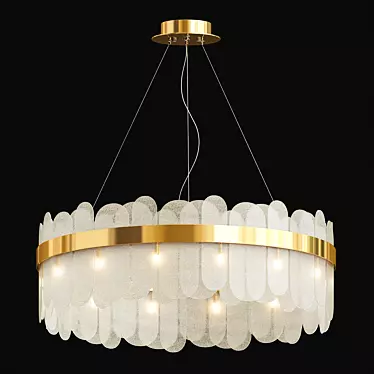 Elegant Glass Chandelier: Illuminate with Sophistication! 3D model image 1 