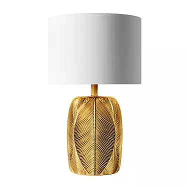 Golden Leaf Table Lamp 3D model image 1 