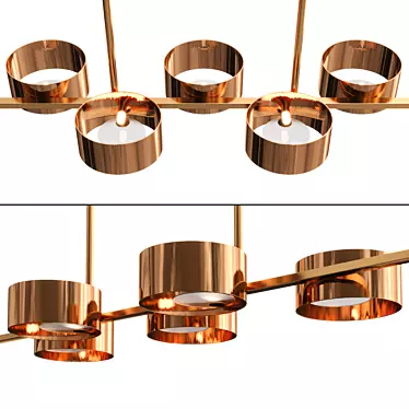 Elegant 120cm Light Fixture 3D model image 1 