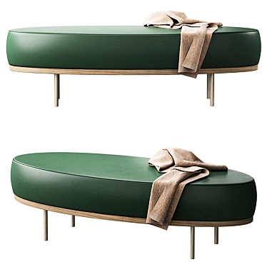 Elegant Beverly Bench - Doimo Salotti 3D model image 1 