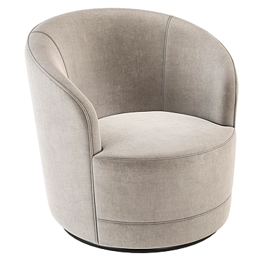 Crate and Barrel Infiniti Swivel Chair: Velvet Colors, 3D Model 3D model image 1 