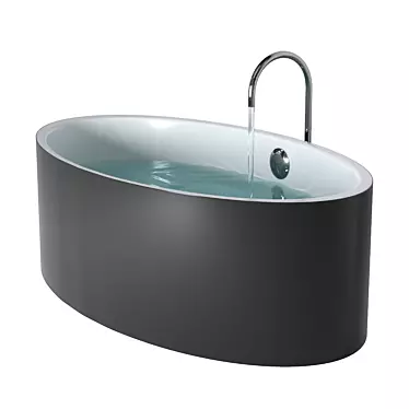 Elegant BICOLOUR Silhouette Bath 3D model image 1 