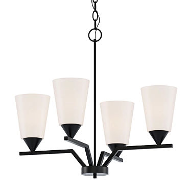 Sleek Black Chandelier: Kichler Skagos 3D model image 1 