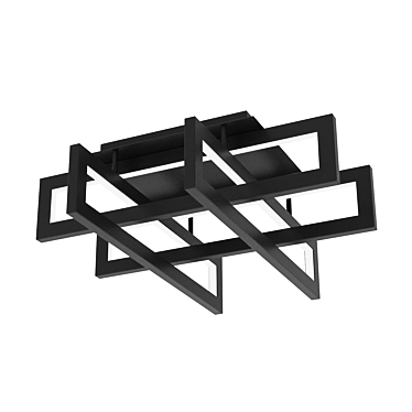 Elegant Metal Chandelier 3D model image 1 