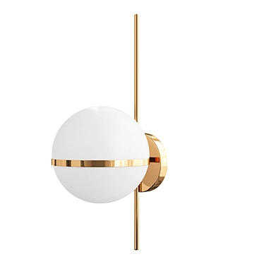 Eleganzo Gold Modern Wall Sconce 3D model image 1 