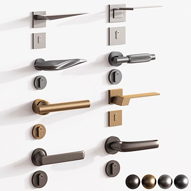 Elegant Door Knob Design 3D model image 1 