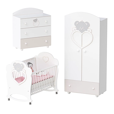 Stella Kids Furniture Set: Stylish and Functional 3D model image 1 