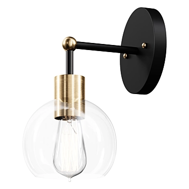 Bubble Clear Glass Sconce 3D model image 1 