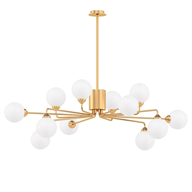 Modern Chrome Chandelier Freya 3D model image 1 