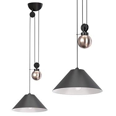 Elegant Aggregato Pendant Lamp 3D model image 1 