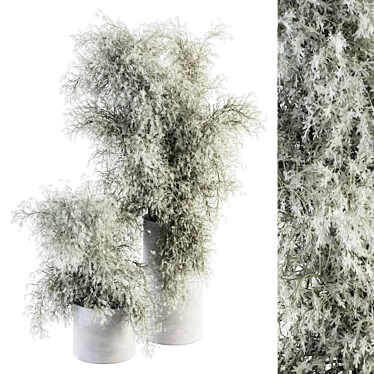 Fresh Elegance: Green Branch Bouquet 3D model image 1 