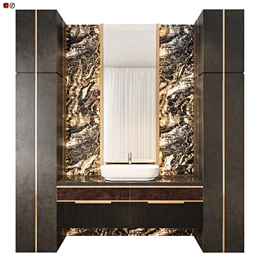 Luxury Bathroom 3D Model 3D model image 1 