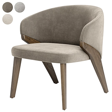 Elegant Nora Armchair: Bross Italy 3D model image 1 