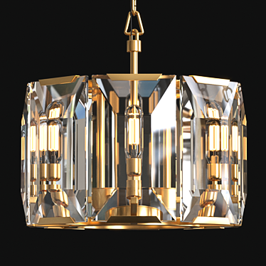 Elegant Crystal Chandelier 3D model image 1 