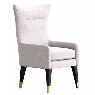 Barrett Winged Chair: Elegant Occasional Seating 3D model image 1 