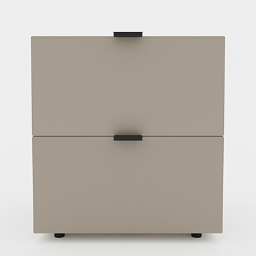 WOSCO OM Bedside Cabinet: Compact and Stylish 3D model image 1 