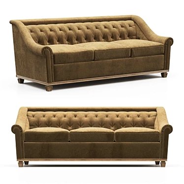 Elegant Jonas Vendome Sofa 3D model image 1 