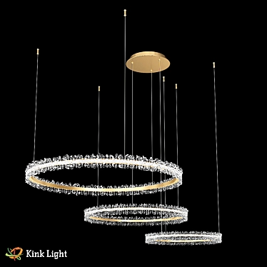 Laura Brass Suspension Light - Elegant and Stylish 3D model image 1 