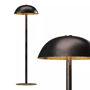 Bronze Finish Floor Lamp 3D model image 1 