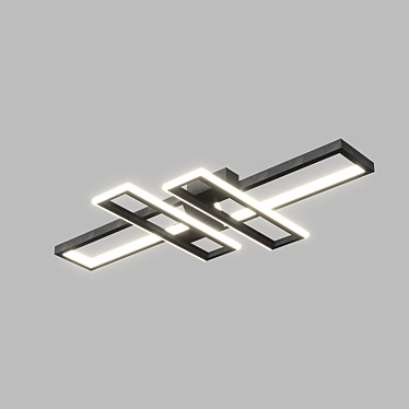 Sleek LED Chandelier: Modern Home Lighting 3D model image 1 