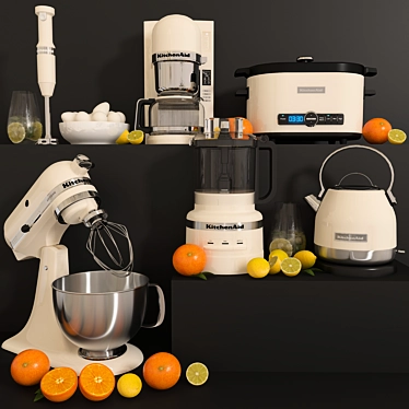 Premium Kitchen Appliance Set 3D model image 1 