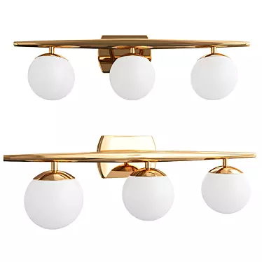 Modern Linear Globe Bath Light 3D model image 1 