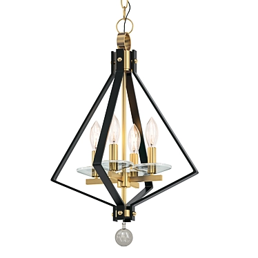 Elegant Four-Light Chandelier 3D model image 1 