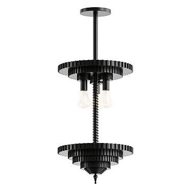 Glimmering Wheels Pendant Light 3D model image 1 