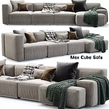 Modern Minimalist Cassina Mex Cube Sofa 3D model image 1 