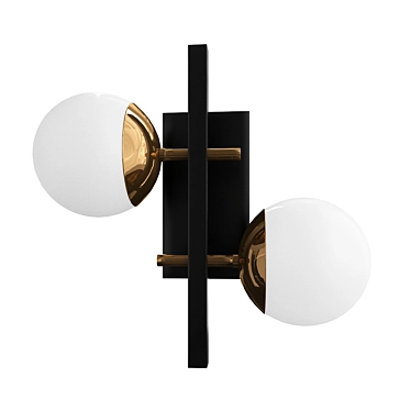 Sleek Alluria 2-Light Wall Mount 3D model image 1 