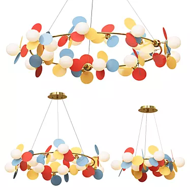 Vibrant Matisse Ring Chandelier 3D model image 1 