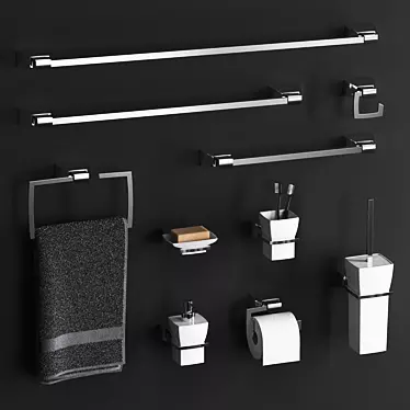 Elegant Bathroom Accessories: BERTOCCI Grace 3D model image 1 
