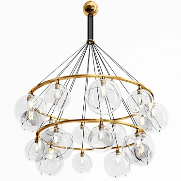 Skye Chandelier: Contemporary Elegance Illuminated 3D model image 1 