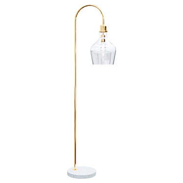 Tulip Drop Floor Lamp: Elegant Lighting Solution 3D model image 1 