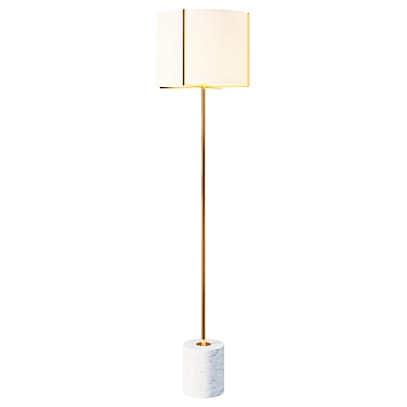 Contemporary Terrazzo Floor Lamp 3D model image 1 