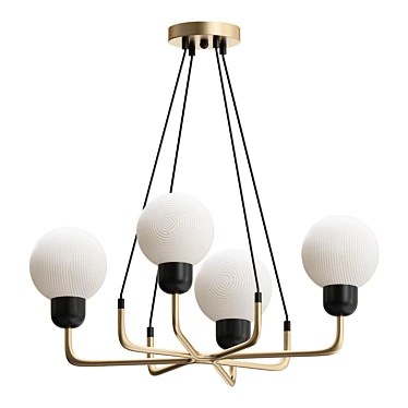 Andresa Chandelier: Elegant 4-ball Lighting 3D model image 1 