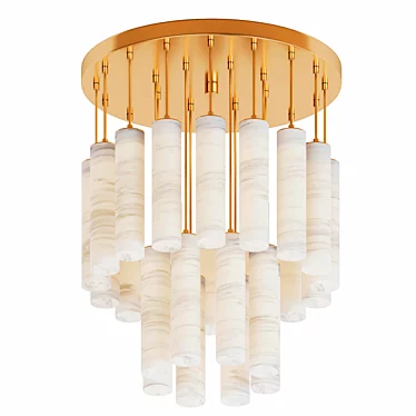 Marbled Elegance: Designer Suspension Lamps 3D model image 1 